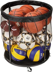 Kingarage Soccer Mesh Equipment Ball Cart, Ball Storage Organizer, Sporting Accessories. Garage Organizer Net for Basketballs, Volleyballs Soccer Storage Rack Sport Equipment Organizer Storage Mesh