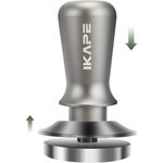 IKAPE 58mm Espresso Tamper, Premium Barista Coffee Tamper with Calibrated Spring Loaded, 100% Stainless Steel Base Tamper Compatible with Espresso Machine Rancilio, Gaggia Bottomless Portafilter