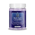 Namami Premium Lavender Bath Salt (500gm)-Infused with Sea Salt & Essential Oil, Calming, Relaxing, Relieves Muscle Pain, Aromatherapy for Body & Foot Spa, Removes Negativity & Purify Aura (Pack of 1)