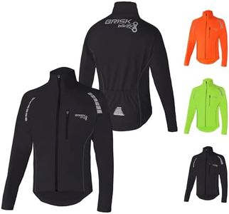 Brisk Bike Chaqueta de ciclismo Chaqueta de ciclismo ultraligera y transpirable para correr (Black, M)