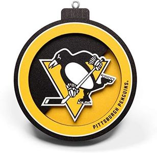 YouTheFan NHL Pittsburgh Penguins 3D Logo Series Ornament, team colors Large