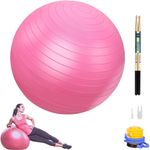 Cardio Drumming Equipment Set, Extra Thick Yoga Ball with Pump & 3.2oz Cardio Drumming Sticks with Grips, Aerobic Exercise Ball Drumsticks Workout Set for Stability, Rhythm, Pregnancy Gymnastics