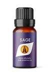 Sage Essential Oil, 10ml | Essential Oils Fragrance for Diffuser for Home, Candle Making, Wax Melts, Cleaning, humidifier | Pure, Natural, Vegan, Made in UK