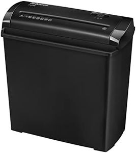Fellowes Destructeur de Document P-25S Usage Domestique - Coupe Droite - Capacité de Destruction de 5 Feuilles - Corbeille de 11L - Powershred® P-25S - Niveau de sécurité P1 - Noir