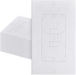 Tondiamo 50 Pcs Wall Plate Insulation Gasket Wall Gasket Replacement Outlet Insulation Weatherproof Energy Saving Outlet Insulation Pad Socket Outlet Sealer for Home Office, 2.5 x 4.2 Inch (White)