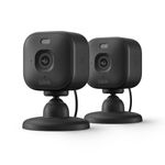 Blink Mini 2K+ (newest model) – Plug-in Home & Pet Security Camera with 2K video resolution, colour night vision, enhanced audio, motion detection – 2 cameras (Black)