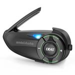 amiciAuto Open Ear Ejeas Q8 Mesh Helmet Intercom for Bikers-Connect 6 Riders,CVC Noise Reduction with 3D Sound|Loud Sound Speakers|Ip67 Rating|1000M Range|10+ Hours Battery Life(Supports Android&iOS)