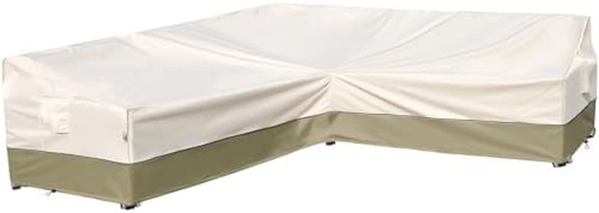 Westblue Outdoor Sectional Cover-L-Shaped Patio Furniture Covers Waterproof Rip-Stop Anti-UV 600D Heavy Duty Outdoor Couch Cover with 3 Air Vent Sofa Cover 120''L （90''L）33''D 35''H,Light Green