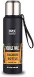 Large Capacity Stainless Steel Thermo Portable Vacuum Insulated Water Bottle for Cold and Hot Beverages BPA Free Thermo Mug 16/24/32/51oz (Black, 51oz)