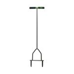 Yard Butler Manual Lawn Coring Aerator - Core Aerator for Lawn Care - Loosen Compacted Soil - Dethatcher Garden Tool for Lawn Health - Plug Core Soil Aeration Tool - Gray, 37 Inches