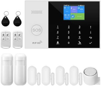 XNY 2G and WiFi Wireless Home Alarm System, 12-Piece-Kit DIY Burglar Alarm System for Home Security with App Control, Door Window Sensor, Motion Detector,Work with Google Assistant and Alexa