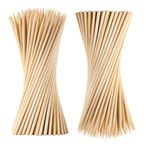 200 Pcs 6 Inch Bamboo Wooden Skewers for Shish Kabob, Grilling, Fruits, Appetizers and Cocktails, 15 CM Barbecue Roasting Sticks Marshmallow Chocolate Fountains, Candy Floss and Platters