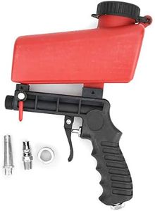 Pneumatic Sandblasting Gun Kit, Small Handheld Sand Machine Blasting Tool 90PSI with and 2 Nozzles