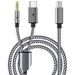 USB C to 3.5mm Aux Cable with Charg