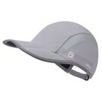 GADIEMKENSD UPF50+ Quick Dry Sports Hat Lightweight Breathable Soft Outdoor Running Cap (Folding Series, Light Grey)