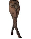 Pamela Mann Pentagram Tights Fishnet Wicca Witchcraft Gothic Hosiery Grunge, Black, One-Size (UK 8-14)