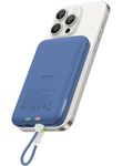 Charmast Portable Charger for iPhone, 10000mAh Ultra-Compact 20W PD Fast Charging Power Bank with Built in Cable, USB C Battery Pack Travel Essentials Compatible with iPhone 15/14/13/12 Samsung(Blue)