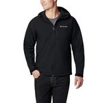 Columbia Men's Ascender Hooded Softshell Jacket Shell, Black, XL