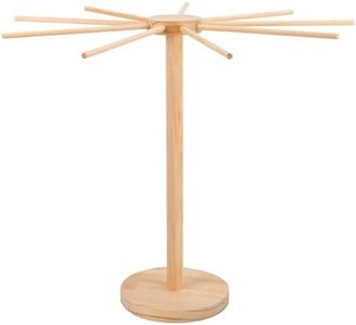Pasta Drying Rack, Wooden Pasta Rack for Fresh Pasta - Bamboo Noodle Drying Rack & Spaghetti Hanger Stand | 9-Arm Pasta Dryer Rack with Wide Base | No-Tool Assembly, Multi-Use Kitchen Organizer.