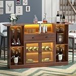Loomie Bar Table Cabinet with LED &