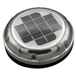 SecureFix Direct Solar Powered Ventilator Extractor Fan (Exhaust Roof Vent Caravan Ventilation Stainless Greenhouse), Silver