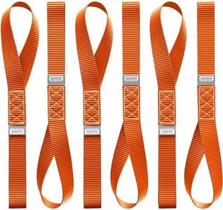 AUGO Heavy Duty Soft Loops –Pack of 6-1.5” x 17” Tie Down Anchor Straps for Use w/Ratchet Strap Hooks – 3000Lb Load Capacity & 10,000Lb Break Strength – Great for Motorcycle, Bike, Roof Rack, Etc.