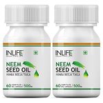 INLIFE Neem Seed Oil Supplement, 500mg (60 Vegetarian Capsules) (2-Pack)