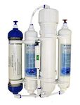Finerfilters 4 Stage Compact RODI Reverse Osmosis Filter System with DI Resin Stage for Aquariums, suitable for Tropical/Marine/Discus Fish etc. (100 GPD)