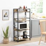 Lukzer 4 Layer Multipurpose Stand for Kitchen, Bedroom, Office, Garage, Shops, Salon Space Saving Storage Organizer Rack Shelf for Kids Room (MKR-004/Black/130 x 60 x 39/ Wood, Metal)