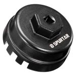 Spurtar Oil Filter Wrench for Toyota 6 Slots 14 Flutes Oil Filter Removal Tool 64mm Cap Wrench for Corolla, Prius, Prius Prime, Prius V, Matrix, CT200h, Scion iM/iQ/xD 1.8L Engine