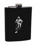 Lucy G BLACK RUGBY HF204 PERSONALISED ENGRAVED 6OZ HIP FLASK exclusive to 1stclassgifts