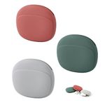 3pcs Silicone Earphones Organizer, Soft Silicone Data Cable Storage Case Headphone Case Earbuds Holder Case Portable Bag Charging Cable, 3 Colors