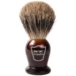 Parker Safety Razor "SUPER SOFT" 100% BEST Badger Bristle Shaving Brush with Faux Tortoise Shell Handle -- Brush Stand Included