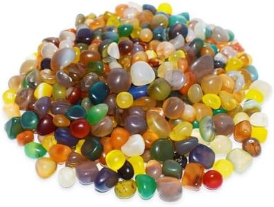 KUKUBAGS 2Lb Pebbles for Indoor Plants, Vase, Succulent, Bamboo, 1/3" Plant Rocks for Pots Indoor, Small Decorative Colorful Agate Stone for Home Decor, Highly Polished