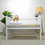 SleepyCat High Density Foam Baby Mattress | Non-Toxic, Hypoallergenic Foam | Waterproof Removable Cover | Medium Firm | 52x28x4 Inches