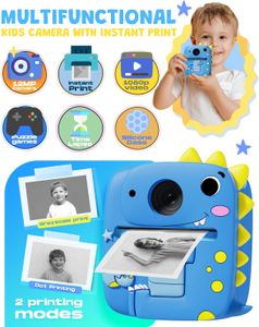 Kids Instant Print Camera – Blue, Portable Photo Printer