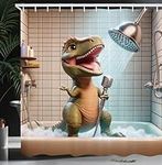 Ambesonne Funny Shower Curtain, Whi