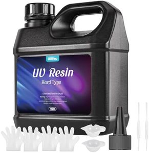 ULLFEU UV Resin 1000g Bulk No Odor Upgrade Clear UV Epoxy Resin Hard Fast Cure Resin Kit Jewelry Making Handmade DIY Craft Decoration Coating