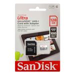 SanDisk Ultra 128 GB MicroSDHC UHS-I Memory Card with SD Adapter - Standard Packaging