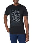 STAR WARS Men's Father's Day Vader is Your Father T-Shirt, Black//Best Dad Galaxy, Large