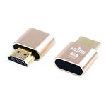 DTech HDMI Dummy Plug 4K Headless Ghost Display Emulator Compatible with Windows Mac OSX Linux Support 4kx2k 1080x2160 for Computer Desktop (fit-Headless, 2 Pack)