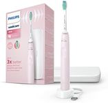 Philips Sonicare 3100 Electric Toothbrush, Sonic Toothbrush, Pressure Sensor and Timer, Travel Case, Sugar Rose, Model HX3673/11