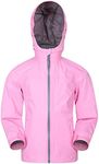 Mountain Warehouse Torrent Kids Waterproof Jacket - Rain Coat Pale Pink Teen 13-14 Yrs (150-162 cm)