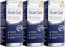 100% Silicone Scar Gel 3-Pack – 3 x 1.06oz Scar Cream for Long-Term Scar Care – C-Section, Surgery, Acne, Keloids, Burns – Fades Old & New Scars Fast