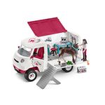 schleich HORSE CLUB — 42439 Mobile Vet with Hanoverian Foal, schleich Horse Equine Vet with X-Ray Kit Play Set, Veterinarian Kit for Kids Ages 5-12, Model Specific