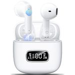 Wireless Earbuds,Bluetooth 5.3 Headphones Wireless Headphones In Ear with 4 ENC Noise Cancelling Mics,40H Bluetooth Earbuds with HiFi Stereo Wireless Earphones Sport IP7 Waterproof,LED Display