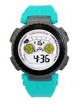 TIME UP Digital Dial Alarm,Sound,Stopwatch,Night Light Watch for Kids (Green Aqua)