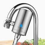 HAHN Technology Tap activated carbon water filter made of stainless steel - for a healthier lifestyle and reducing plastic waste - compatible with almost any tap and easy to assemble