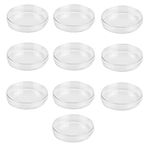 10 Pcs Plastic Petri Dish, Sterile Bacterial Culture Dish, Laboratory Plant Cell Tissue Petri Dish Accessories for Lab Supplies, School Science Equipment (Plastic-70mm-10Pcs)