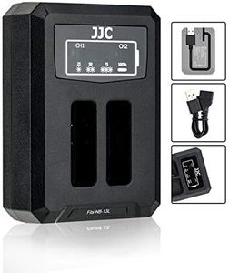 JJC NB-13L Battery Charger USB Dual Slots for Canon PowerShot G1X Mark III, G5X, G7X, G7 X Mark II, G9X, G9X Mark II, SX740 HS, SX730 HS, SX720 HS, SX620 HS, with 40cm Extension Cable